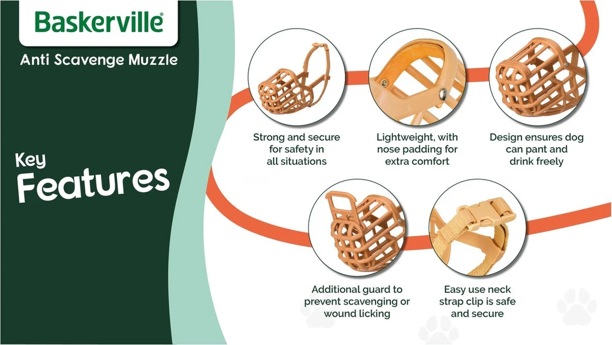 Baskerville Classic Muzzle Muilkorf - Maat 5 - Afbeelding 6