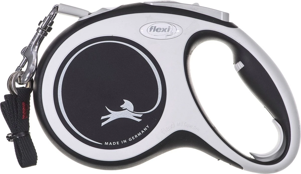 Flexi Rollijn New Comfort Tape M 5 M - Hondenriem - Zwart&Lichtgrijs - Afbeelding 7