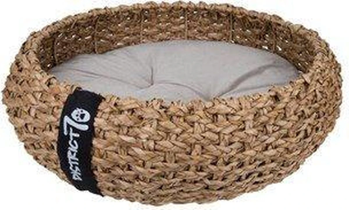 District 70 COCOON - Luxe Hondenmand Van Duurzaam Hoogwaardig Riet Met Zacht Kussen - Maten S/M/L - Large - Afbeelding 9