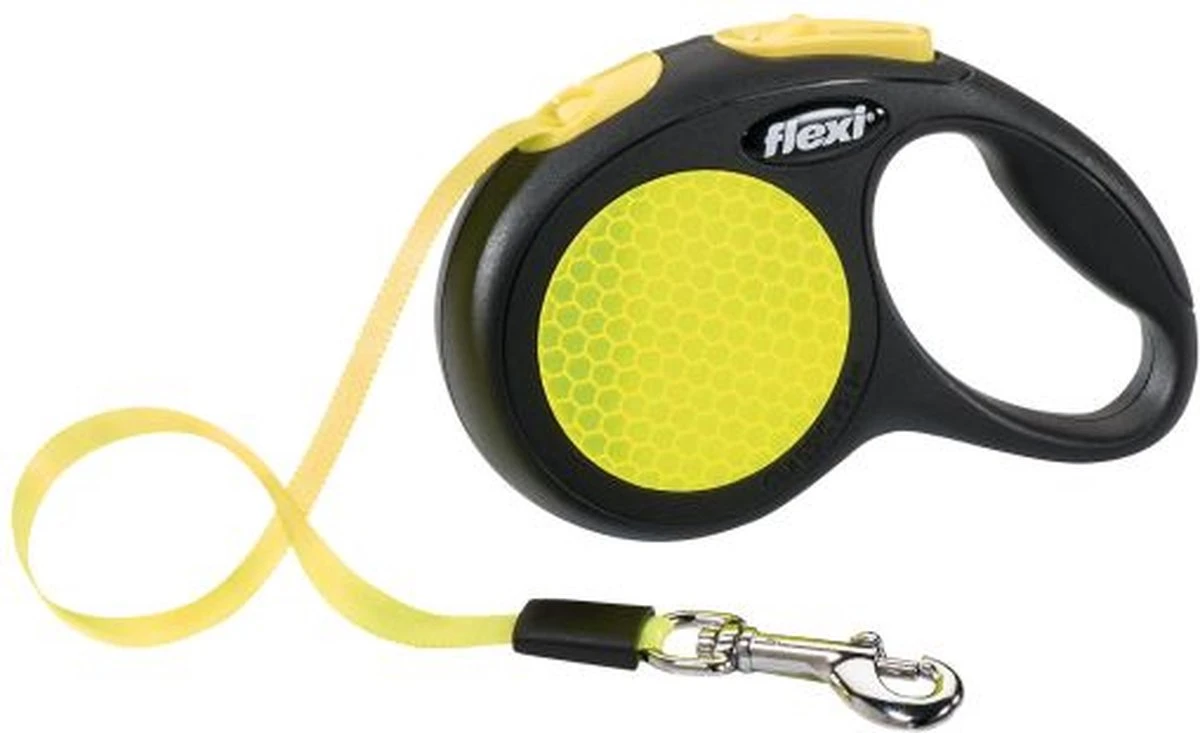 Flexi New Classic - Hondenriem Incl. Neon Band - Geel - S - 5 M - (<12 Kg) - Afbeelding 19