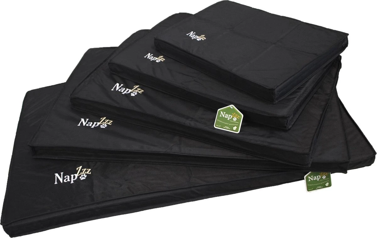 NapZZZ Benchkussen Waterproof Zwart Maat XXL: 120 X 74 X 5 Cm