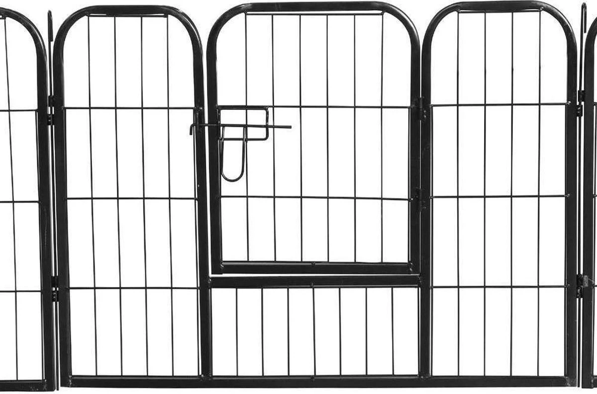 MaxxPet Puppyren - Hondenbench - Hondenren- Puppyren Met 16 Kennelpanelen- Staal - 80 X 80 Cm - Afbeelding 7