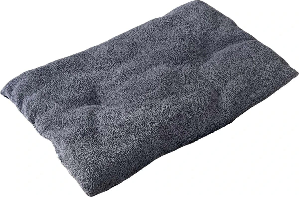 Pochon Pet - Hondenkussen 80 X 50 Cm - Donkergrijs - Pluche - XL
