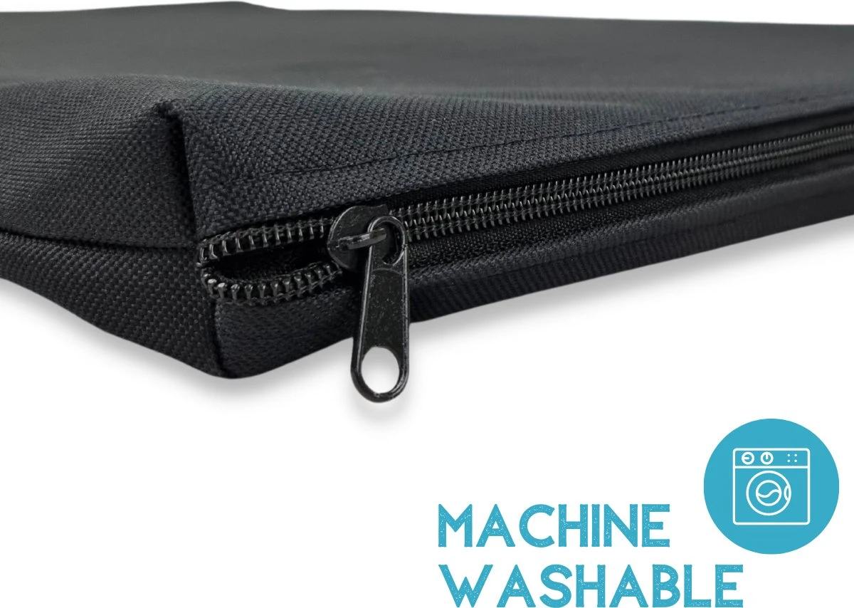 Topmast Waterproof Benchkussen - Nylon - Zwart - 60 X 45 Cm - Benchmat - Benchmatras - Waterafstotend - Hondenkussen - Afbeelding 3