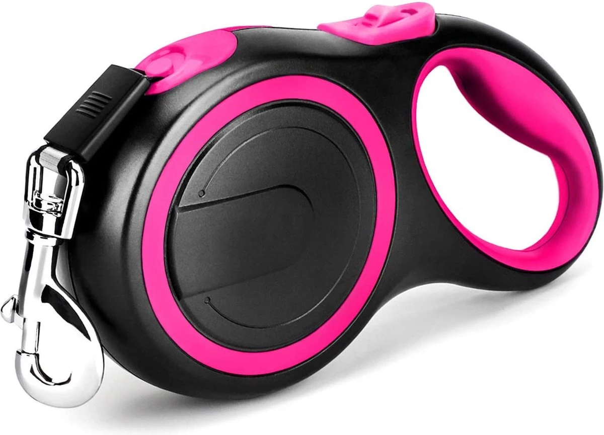 IGOODS - Uitlaatriem - Honden Riem - Katten Riem - Uitlaatriem Voor Dieren - Rollijn - 5 Meter Lang Roze