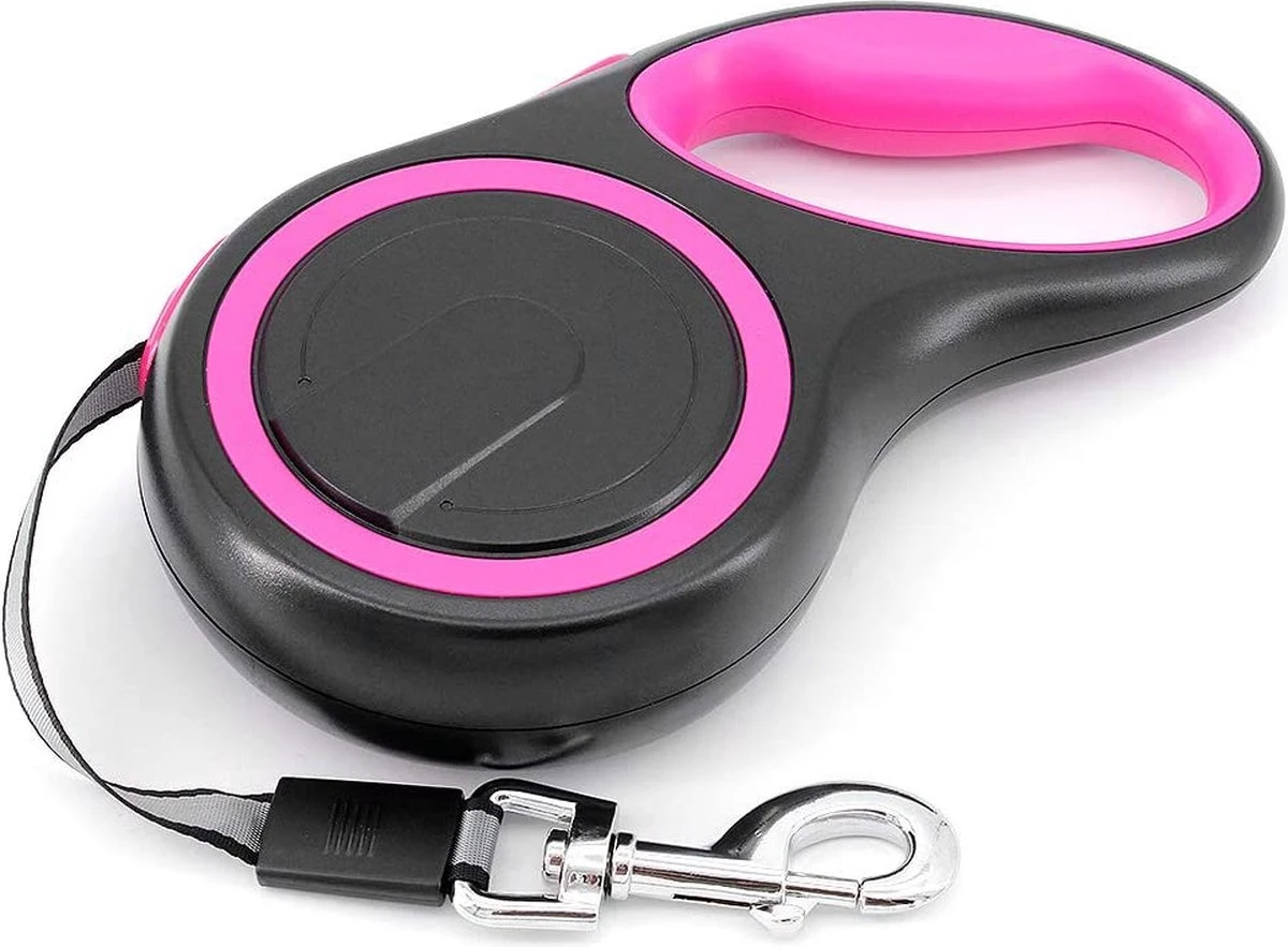 IGOODS - Uitlaatriem - Honden Riem - Katten Riem - Uitlaatriem Voor Dieren - Rollijn - 5 Meter Lang Roze - Afbeelding 8