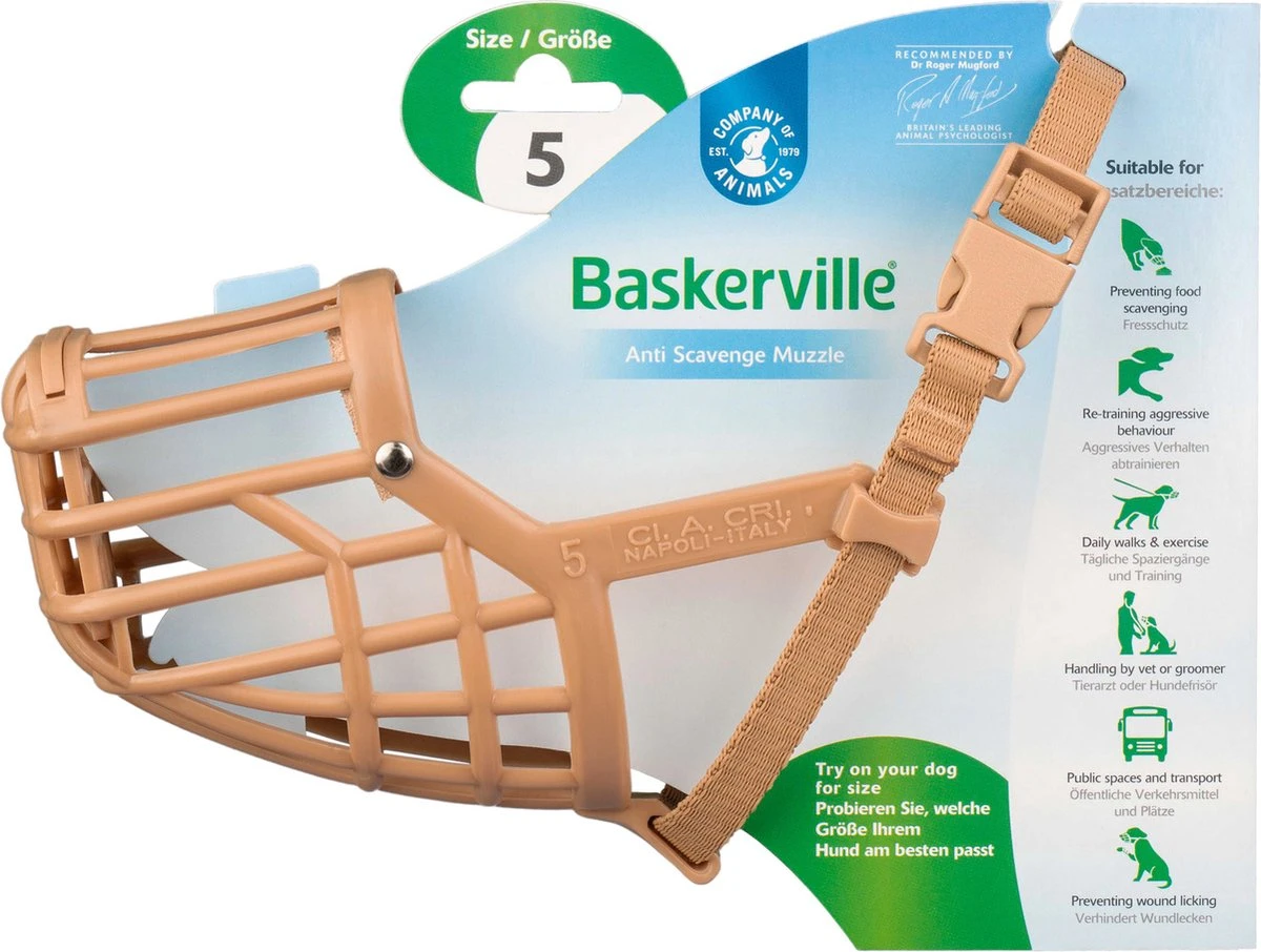 Baskerville Classic Muzzle Muilkorf - Maat 5 - Afbeelding 8