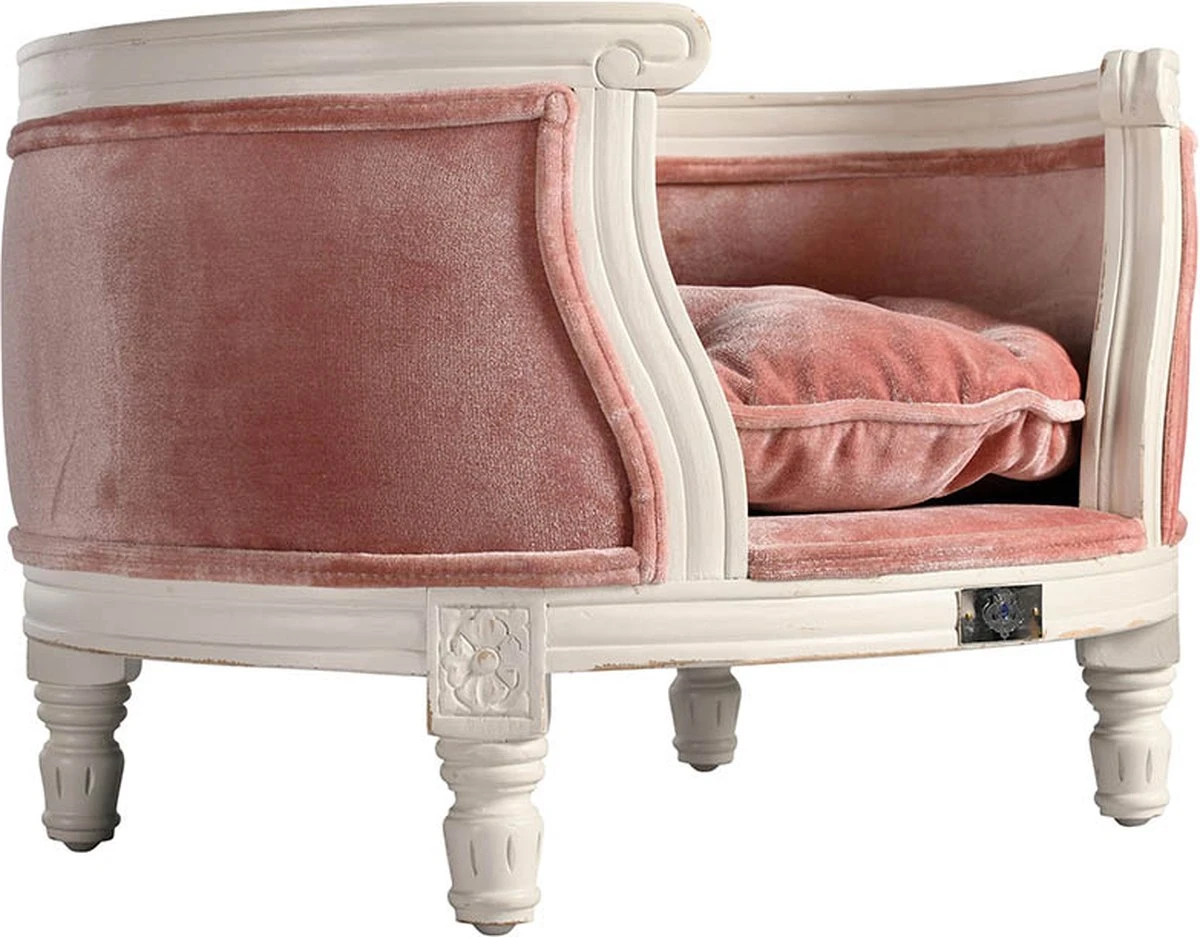 Lord Lou - George Roze Velvet S - Luxe Hondenmand - Luxe Kattenmand - 49x40x31 - Afbeelding 2