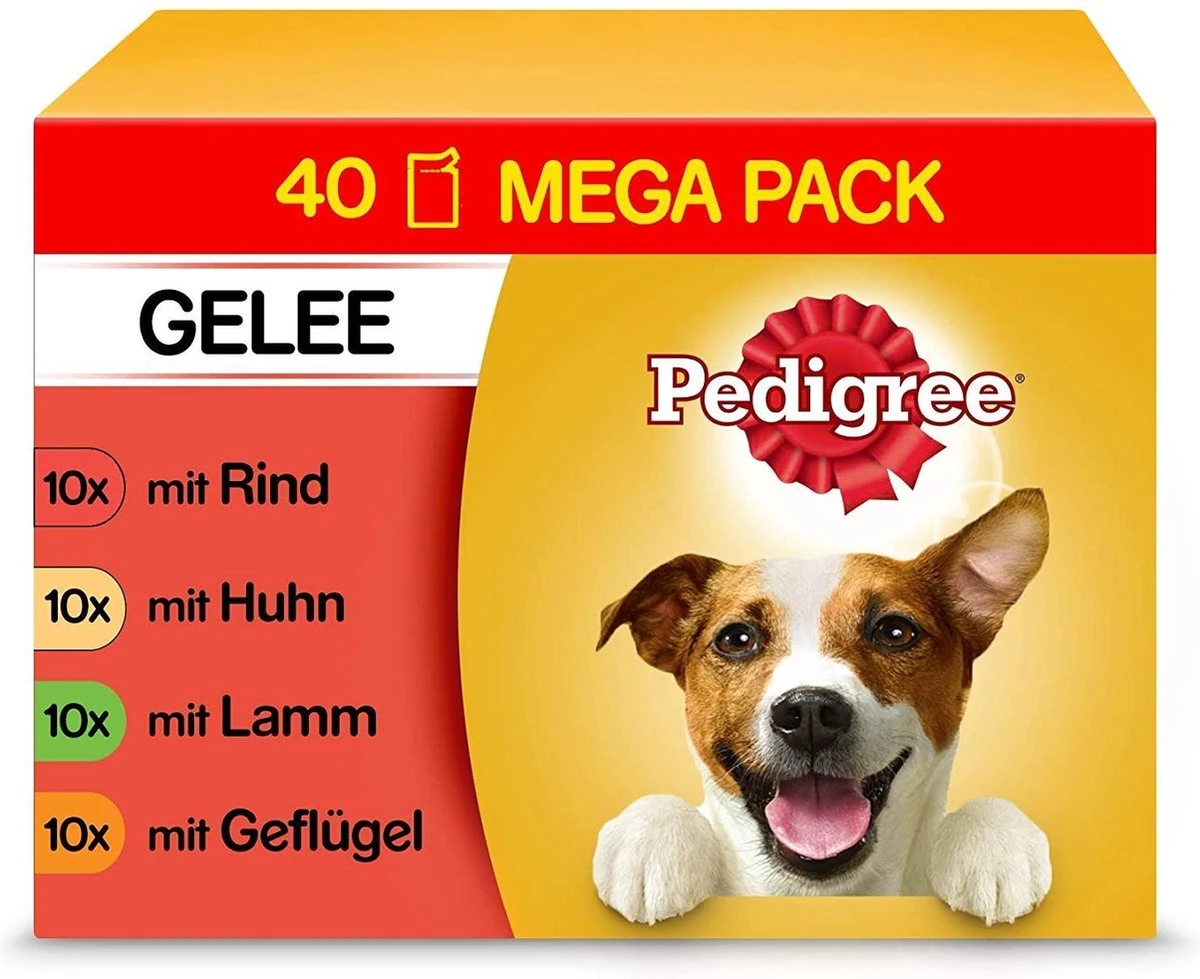 Pedigree Nat Hondenvoedsel 40 Zakjes Van 100gr = 4 Kg Nat Hondenvoer - Afbeelding 2