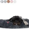 Snoozle Donut Hondenmand - Zacht En Luxe Hondenkussen - Wasbaar - Fluffy - Hondenmanden - 60cm - Grijs