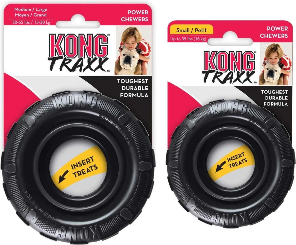 Kong Traxx Hondenspeelgoed - Rubber - M/L- Zwart - Afbeelding 5