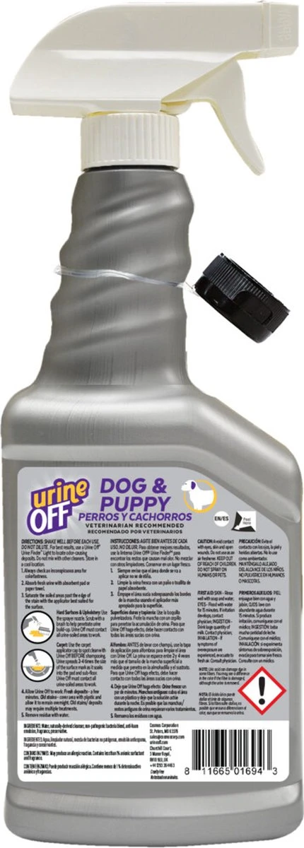Urine Off Geur En Vlekverwijderaar Voor Hond En Puppy Urine - 1 ST à 500 ML - Afbeelding 2