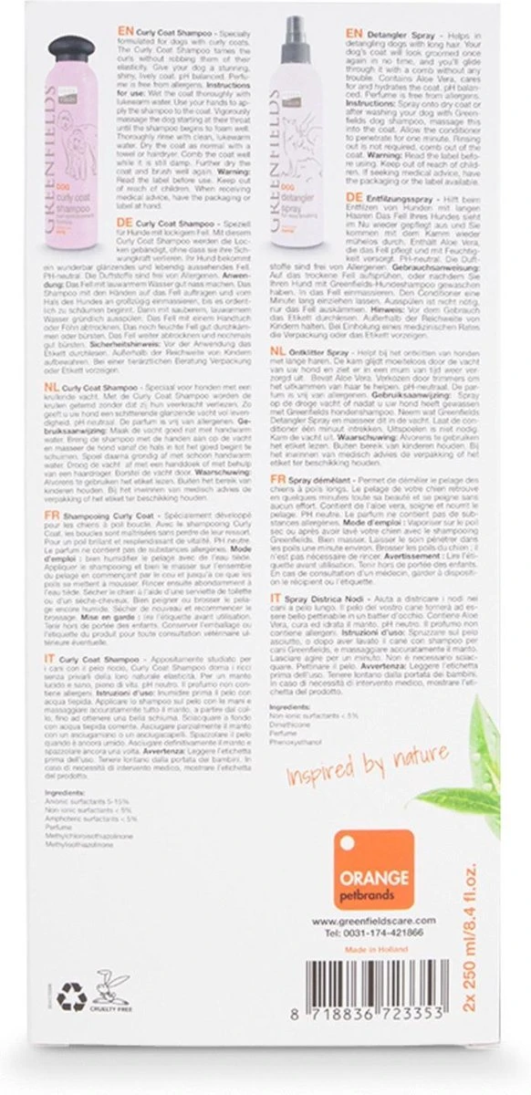 Greenfields Labradoodle Vacht Verzorgingsset - Shampoo En Anti-Klit Spray Voor Langharige Of Krullende Vacht - Afbeelding 10