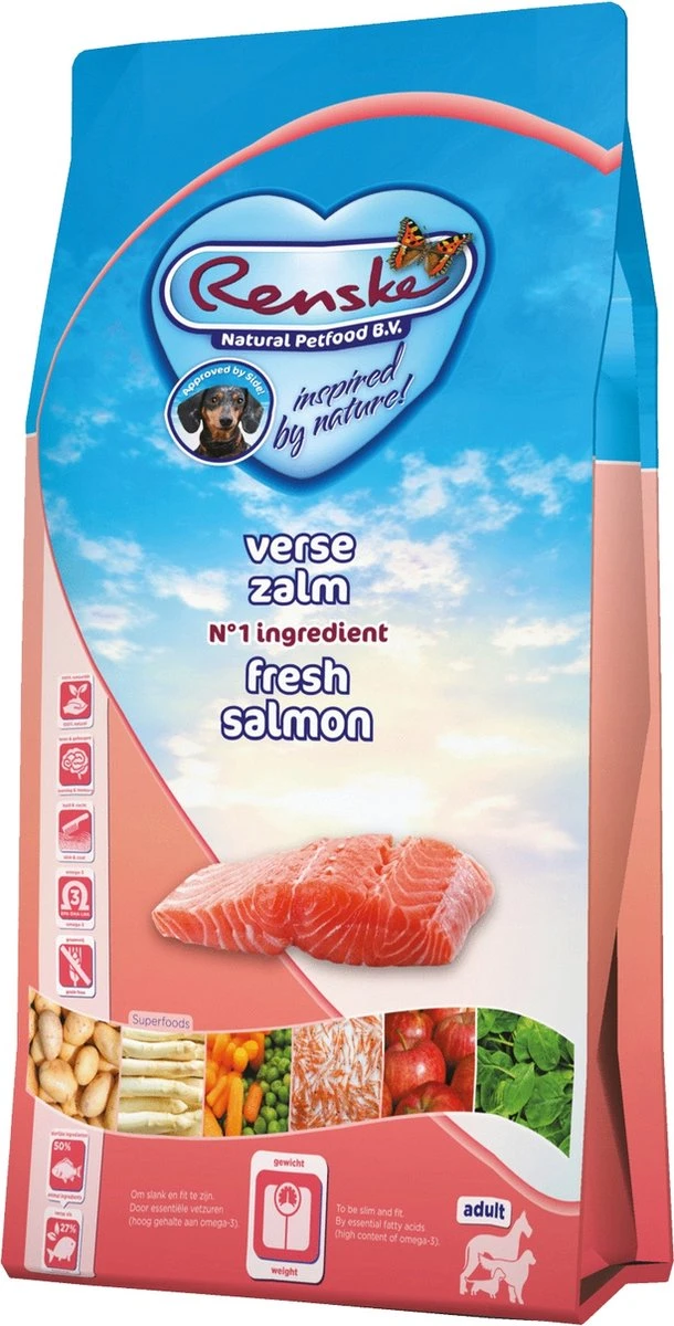 Renske Adult Zalm Graanvrij - Hondenvoer - 2 Kg