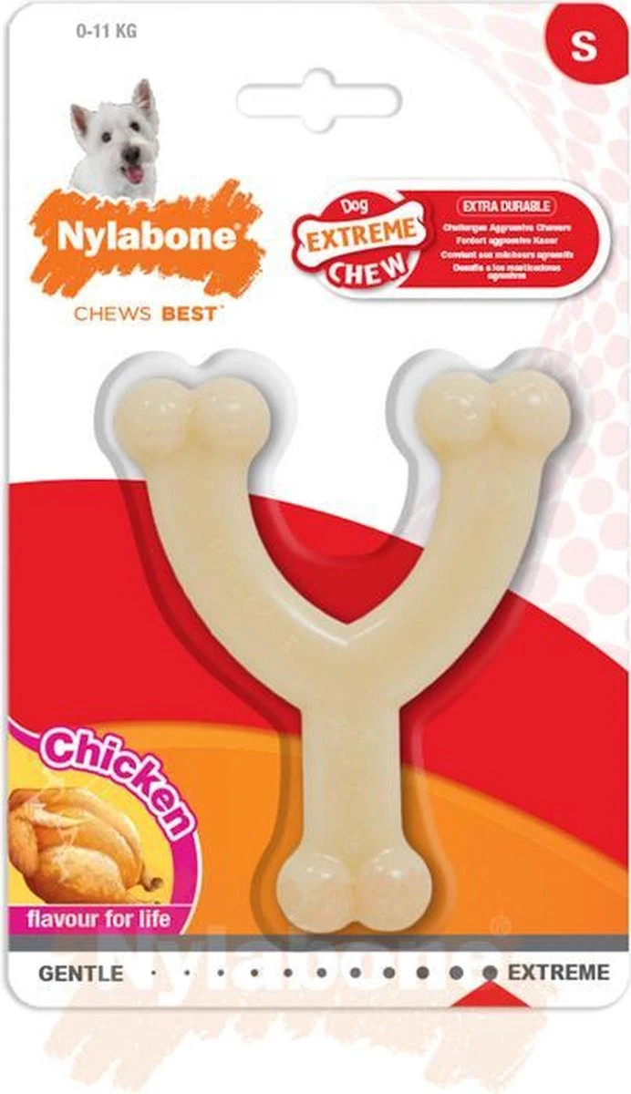 Nylabone Extreme Kauwbot Vorkbeen - Voor De Krachtigste Kauwers - Bizon Of Kipsmaak - S/M/L - Smaak: Bizon, Maat: Large - Afbeelding 6