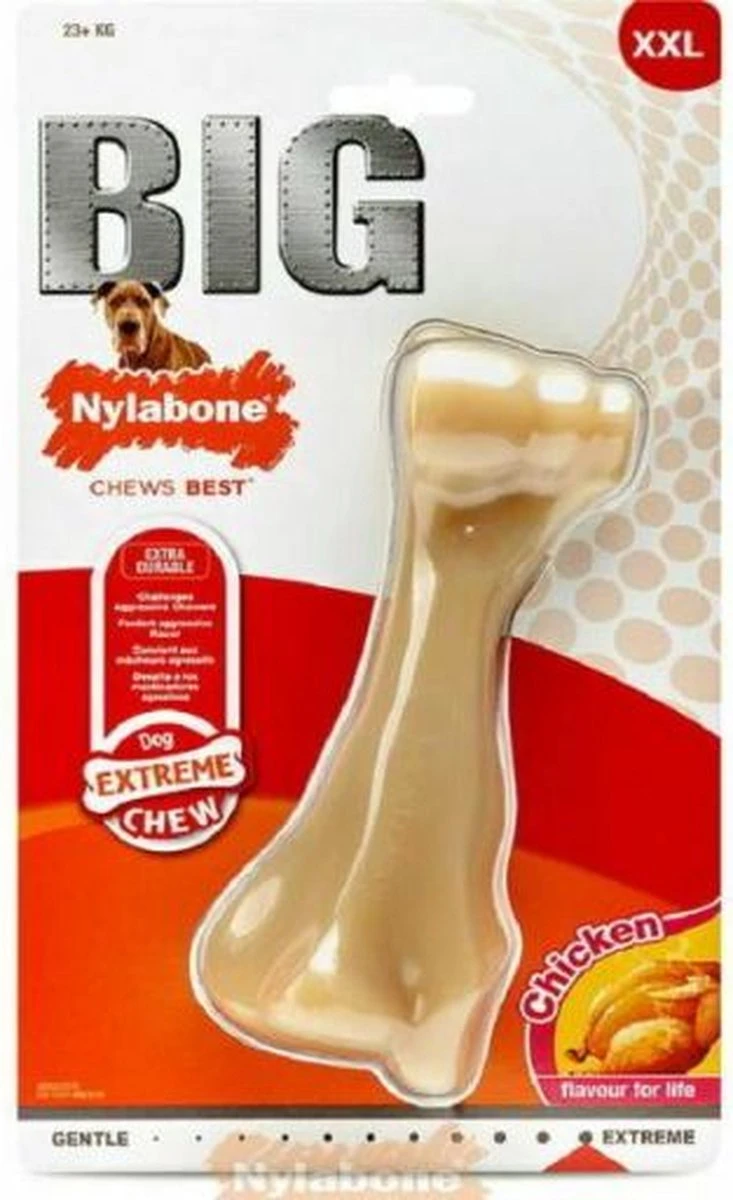 Nylabone Big Chew Kauwbot - Kipsmaak - Hond Zwaarder Dan 23 Kg - Afbeelding 11