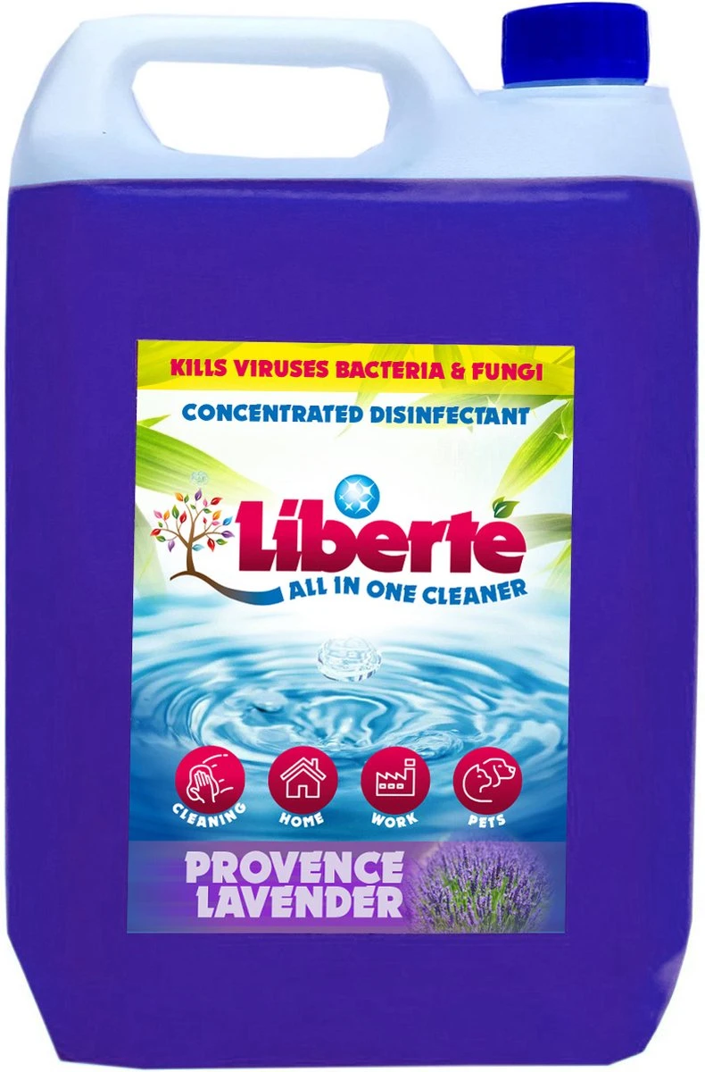 Geurverwijderaar - Liberté All In One Cleaner - Desinfectie - Dieren - Huis - Auto - Kantoor - Schoonmaakmiddel - 5L - Provence Lavender