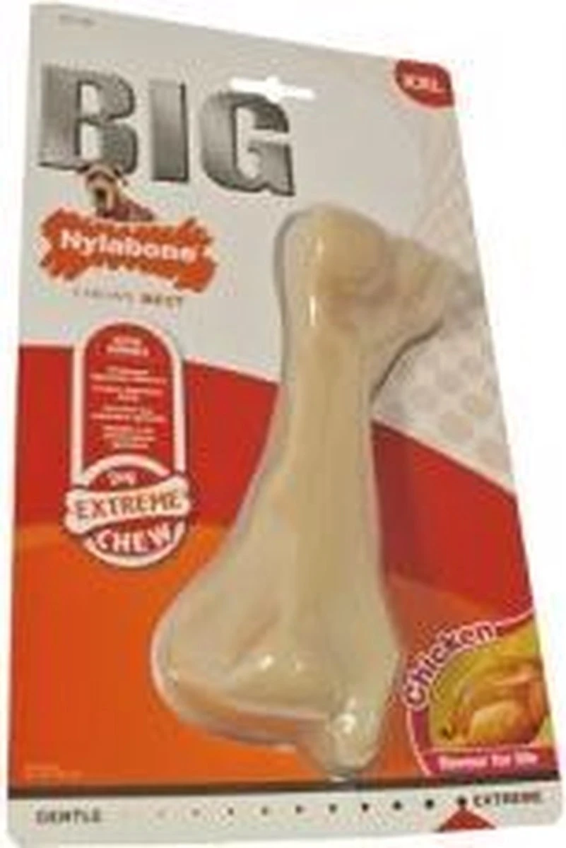 Nylabone Big Chew Kauwbot - Kipsmaak - Hond Zwaarder Dan 23 Kg - Afbeelding 10