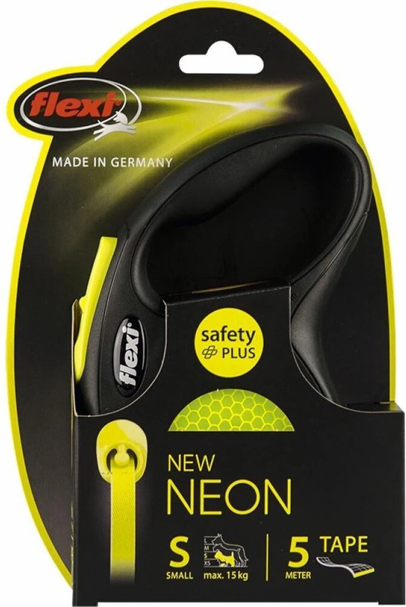 Flexi New Classic - Hondenriem Incl. Neon Band - Geel - S - 5 M - (<12 Kg) - Afbeelding 8
