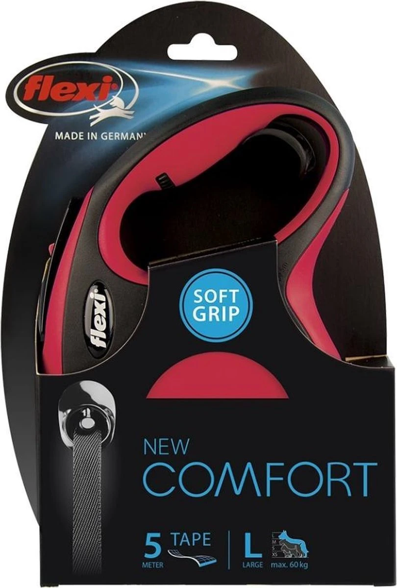 Flexi New Comfort Tape - Hondenriem - Rood - L - 5 M - Afbeelding 4