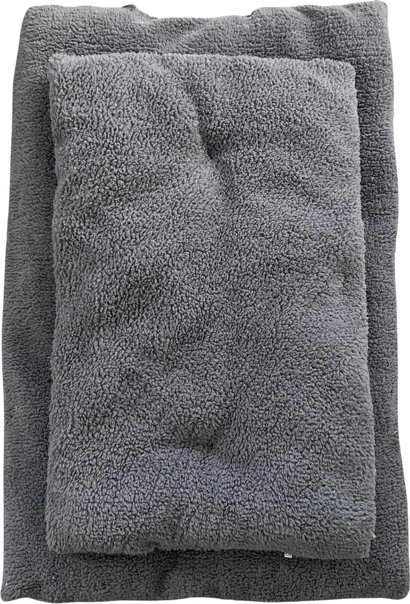 Pochon Pet - Hondenkussen 80 X 50 Cm - Donkergrijs - Pluche - XL - Afbeelding 3