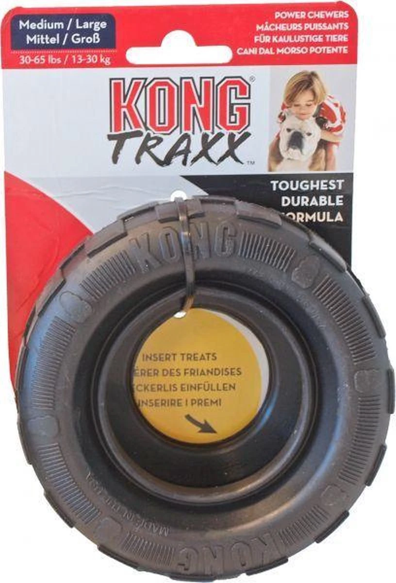 Kong Traxx Hondenspeelgoed - Rubber - M/L- Zwart - Afbeelding 10