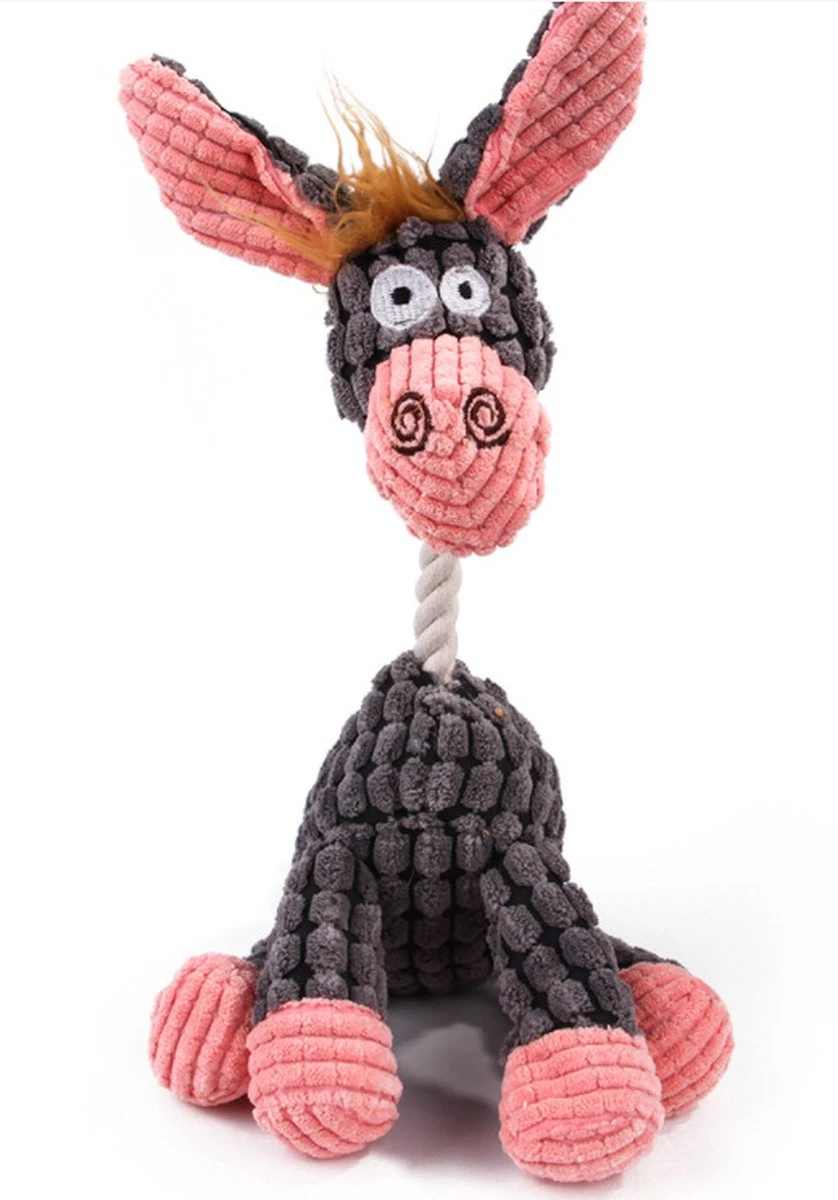 Honden Knuffel - Set Van 2 - Hondenspeelgoed Met Piep - Honden En Katten - Ezel En Giraf - Sellaio - Afbeelding 13