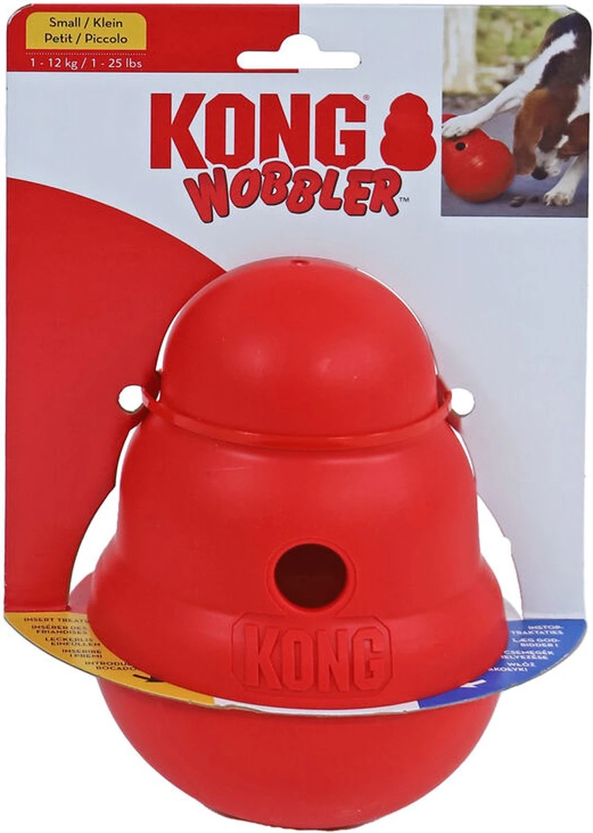 Kong Wobbler - Hondenspeelgoed - Rood - S - 15 X 11 Cm - Afbeelding 7