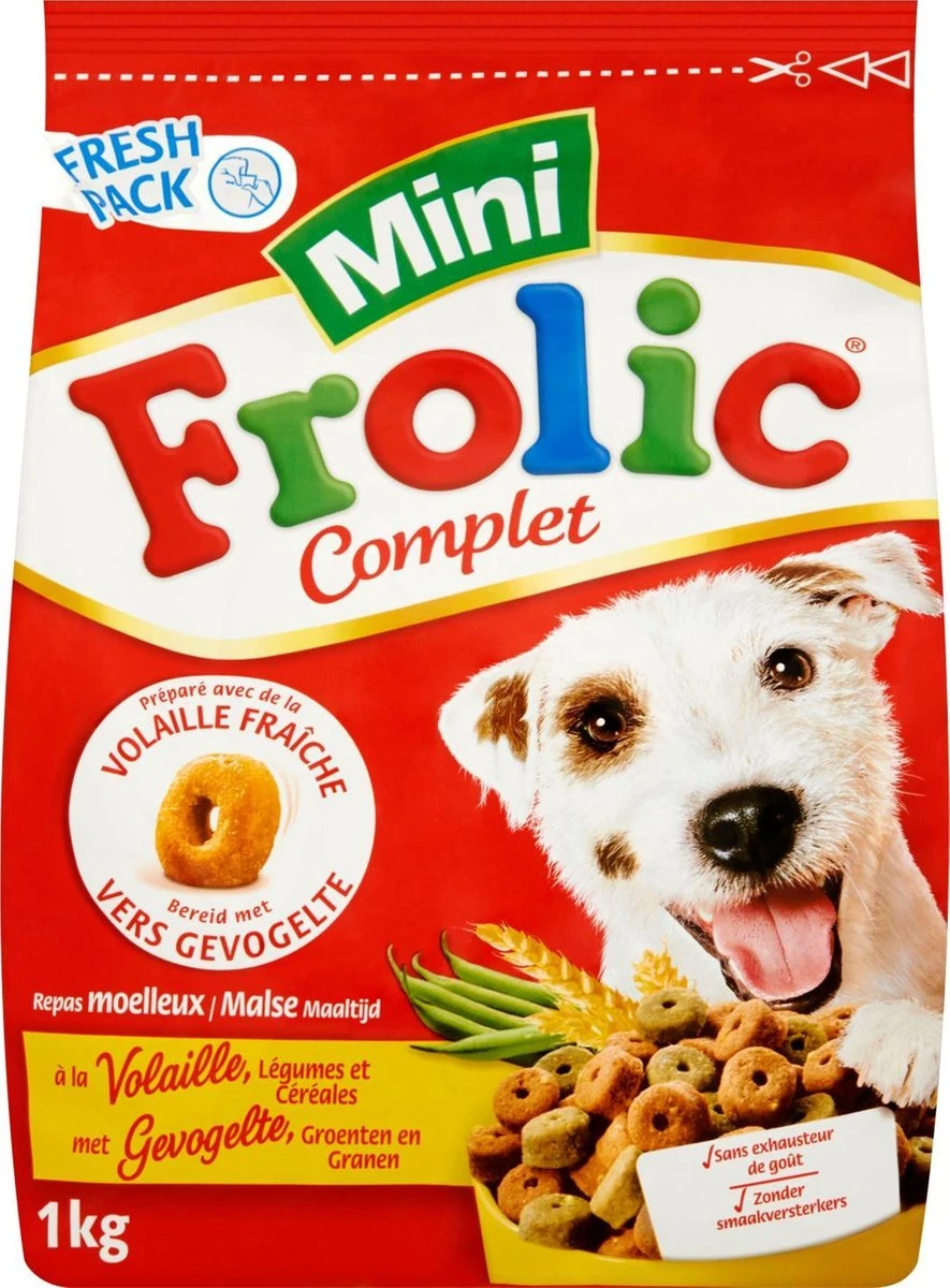 Frolic Compleet Mini Honden Droogvoer - Gevogelte - 6 X 1 Kg