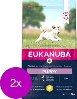 Eukanuba Growing Puppy Small Breed Kip - Hondenvoer - 2 X 3 Kg