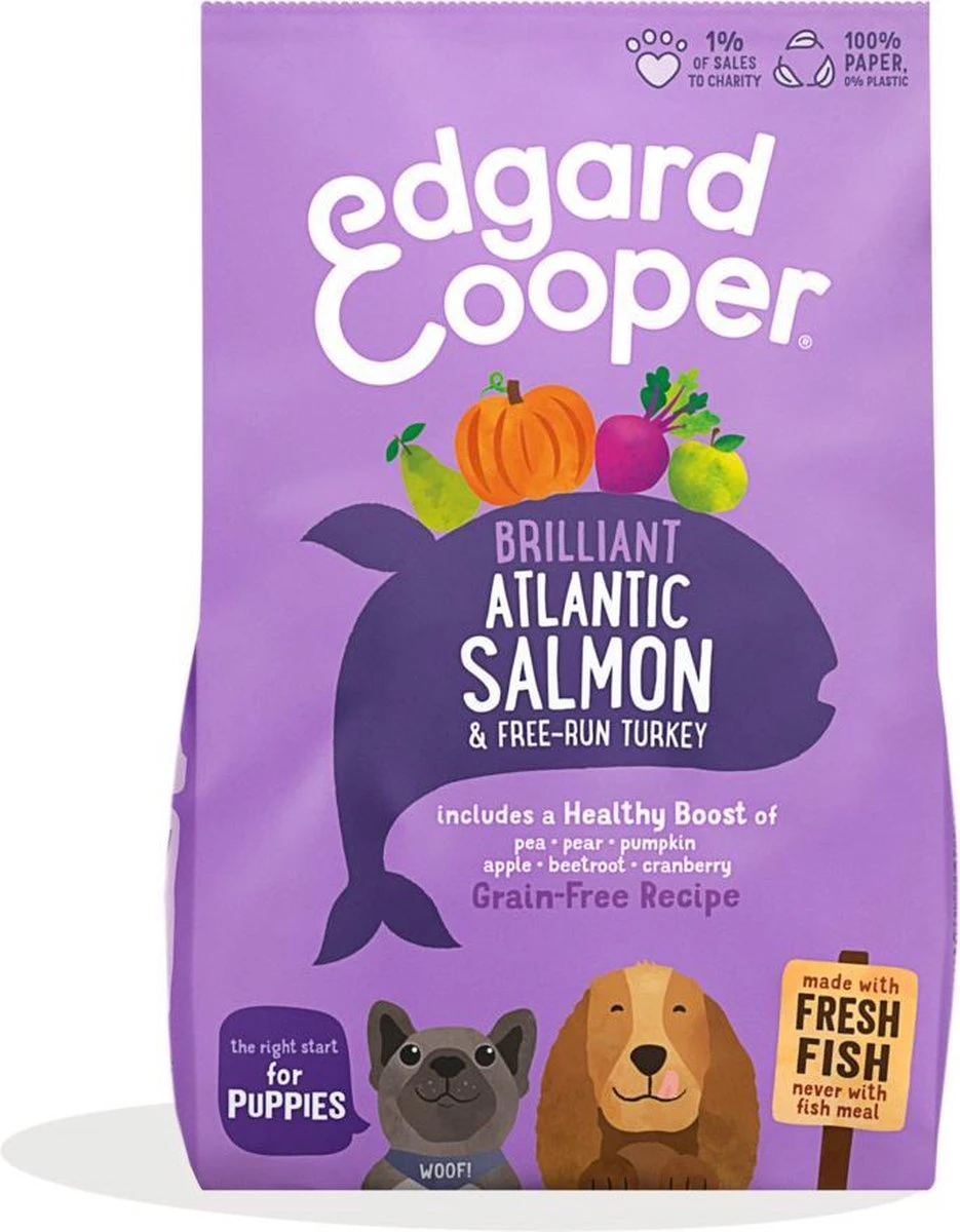 Edgard & Cooper Hondenvoer Puppy Verse Zalm En Kalkoen 7 Kg - Afbeelding 9