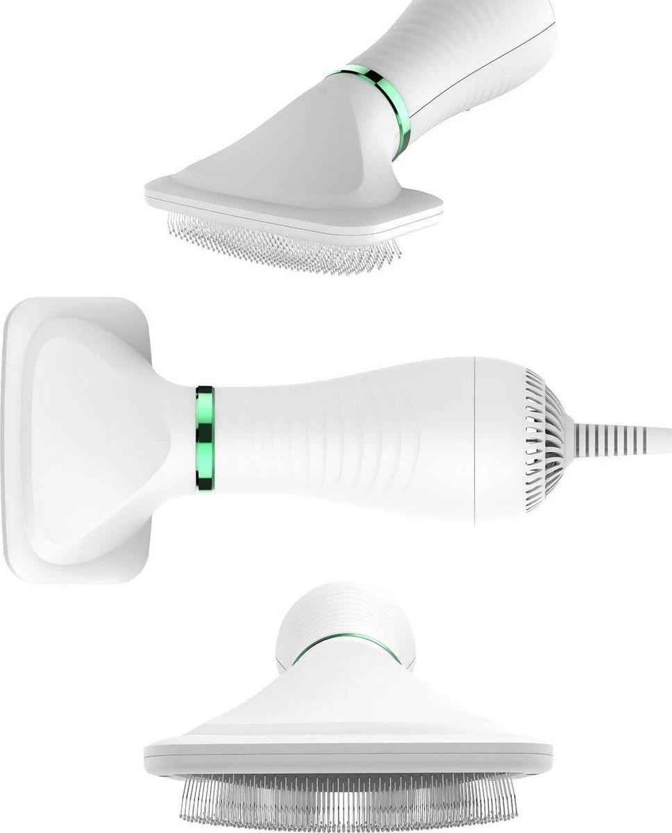 Merkloos HondenFöhn En Borstel - RVS Borstel - Huisdieren - 2 In 1 Hondenföhn - Afbeelding 2