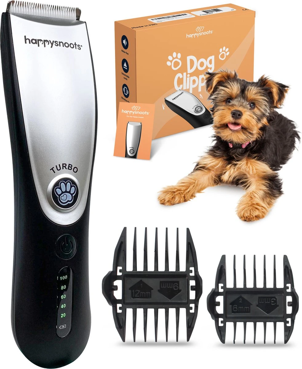 Happysnoots Hondentondeuse Draadloos Voor Dikke Vacht - Tondeuse Hond & Kat - Hondentrimmer - Professioneel Dieren Tondeuse